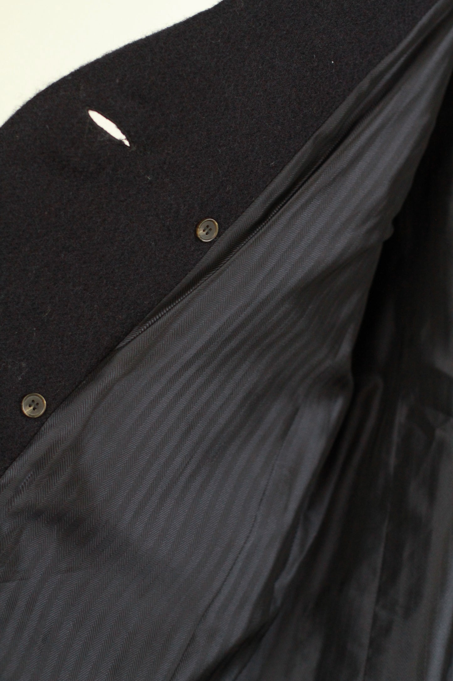 Navy Woollen Double Breasted Coat