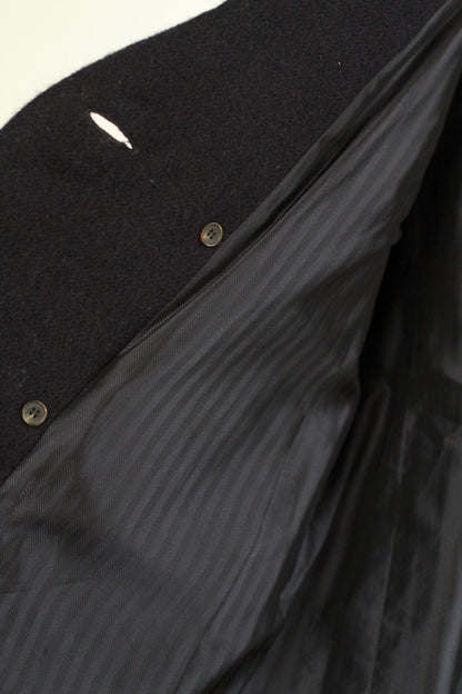 Navy Woollen Double Breasted Coat